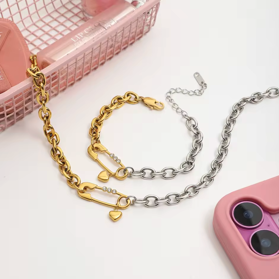 Serpent Duo Mixed-Metal Safety Pin Set