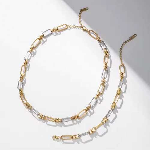 Maritime Knot Two-Tone Statement Set